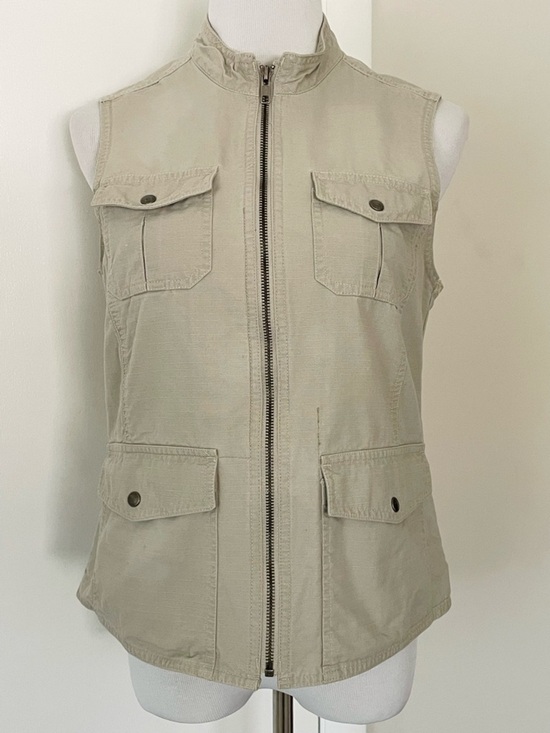Eddie Bauer Jackets & Blazers - Eddie Bauer Ripstop Beige Khaki Women’s Hiking Utility Vest Size M